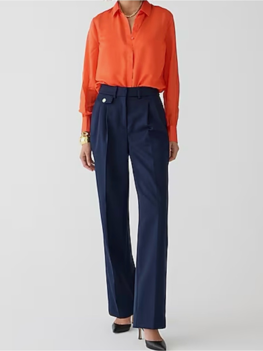 J. Crew COLLECTION Navy pleated Trousers SOLD OUT in Stores